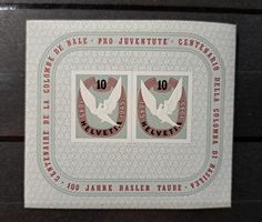 100 Jahre Basler Taube 1945 Block postfrisch