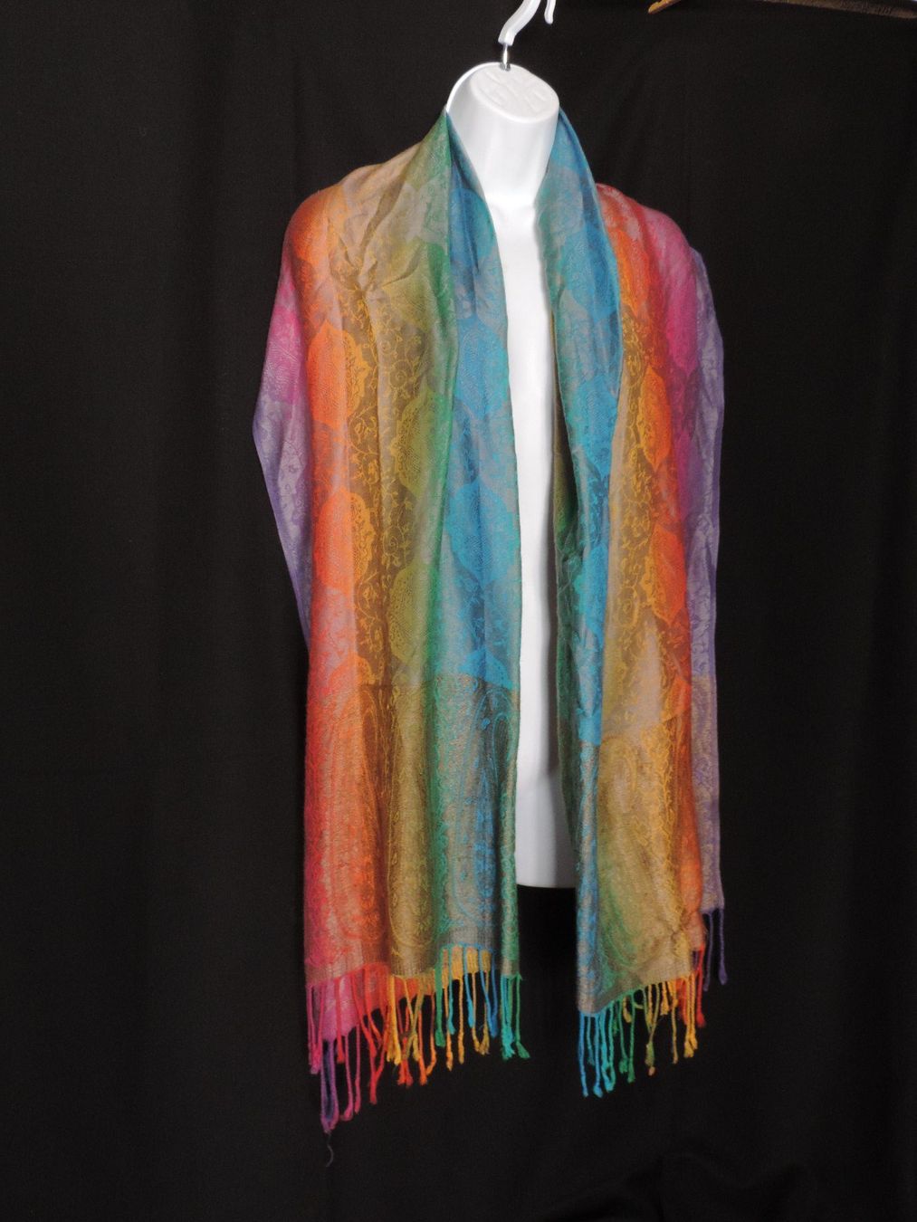 Foulard & Sciarpe: pasmina véritable multicolor – Usato da Genève venduto da Axelle333 5