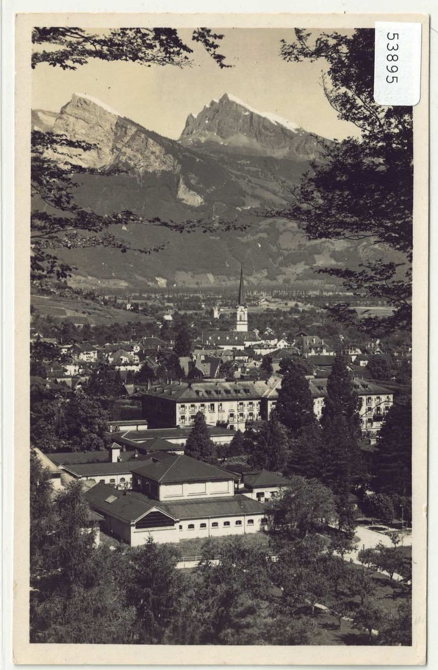 Cartoline postali: Bad Ragaz mit Gonzen und Alvier – Usato da Ettingen venduto da Kartenplanet