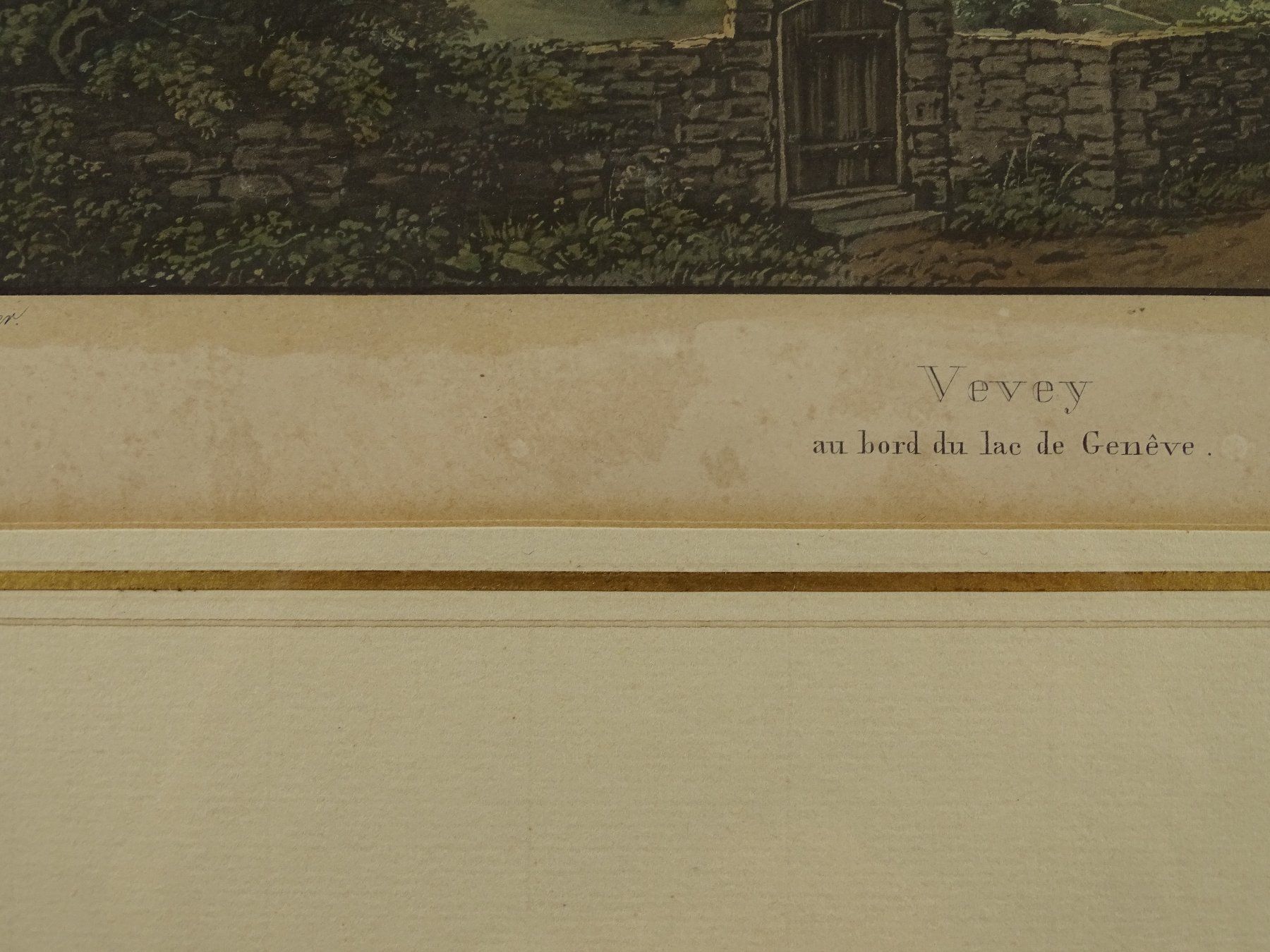 Stiche: VEVEY, ALTKOLORIERTE AQUATINTA UM 1835 – Gebraucht aus Grüningen von Kartensammler 9