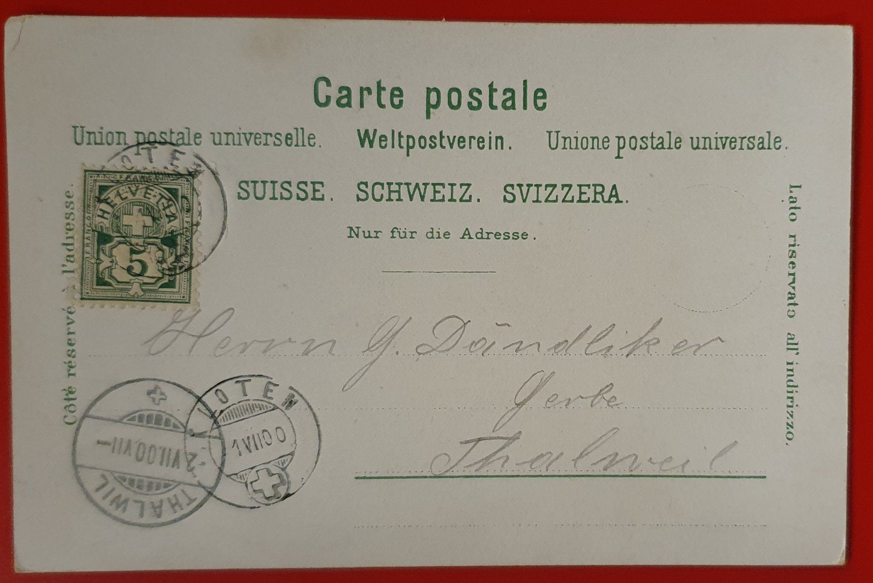 Ansichtskarten: Gruss aus Kloten 1900 – Gebraucht aus Kreuzlingen von Rschweiz1 1
