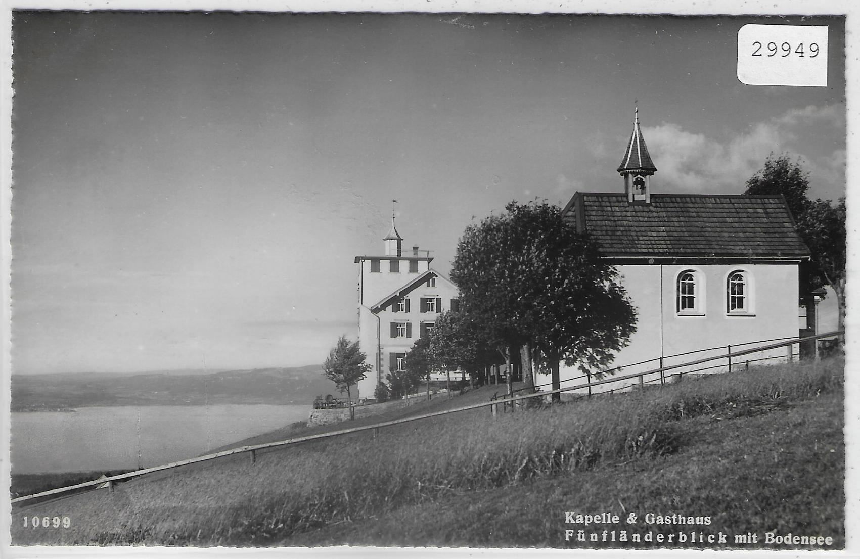 Cartoline postali: Kapelle & Gasthaus Fünfländerblick mit – Usato da Ettingen venduto da Kartenplanet