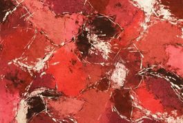 POSITIFF ART: Neu Abstraktes Gemälde Malerei Bild ROT