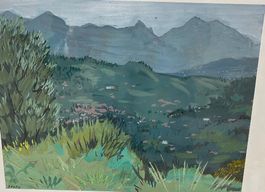 Henry Goetz Landschaft 36 x 50 cm Gouache / Papier