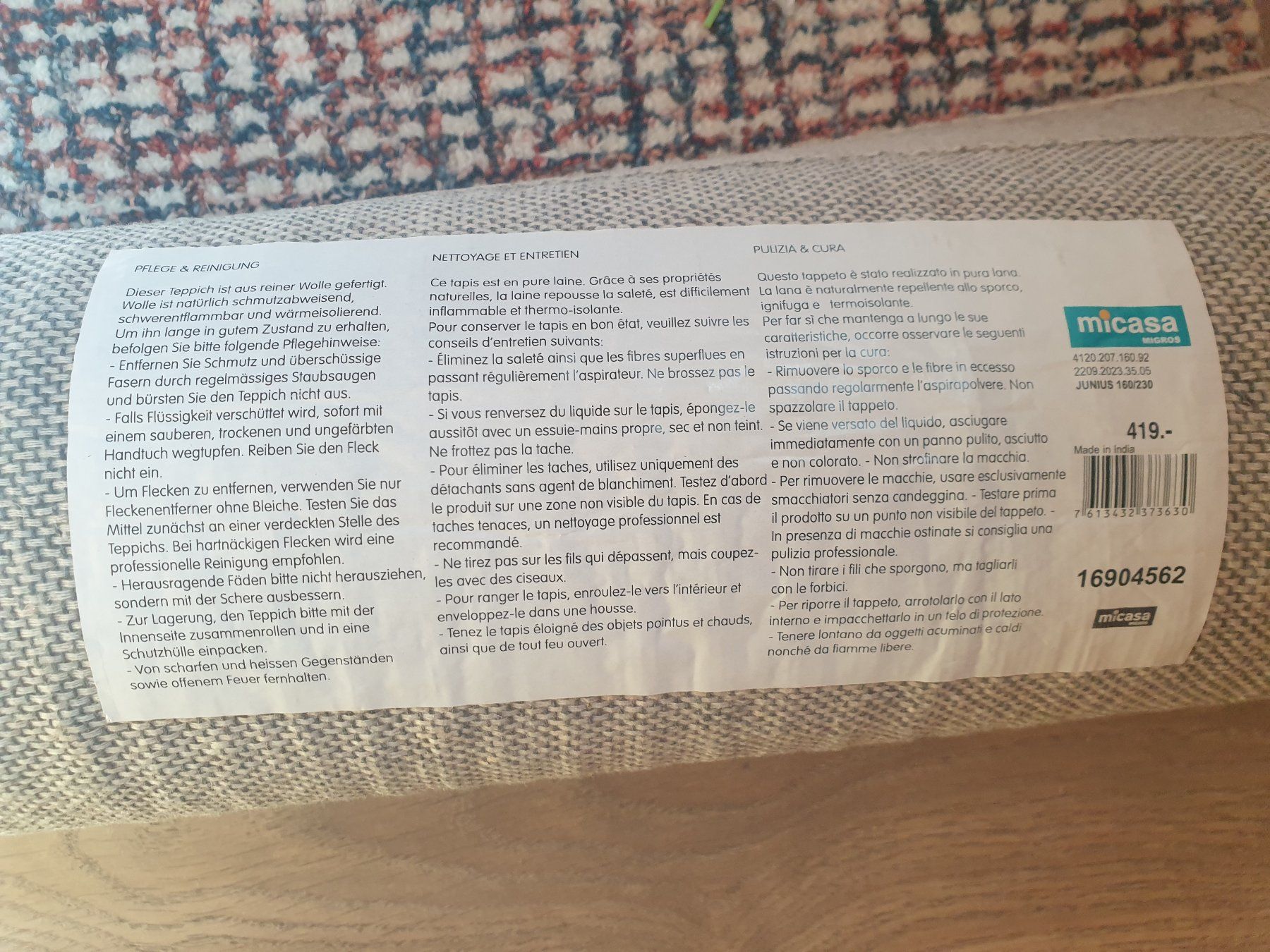Micasa Teppiche: Teppich – Gebraucht aus Oberwil BL von Pakasala 3