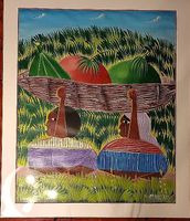 Naives Ölgemälde auf Leinwand, 1980