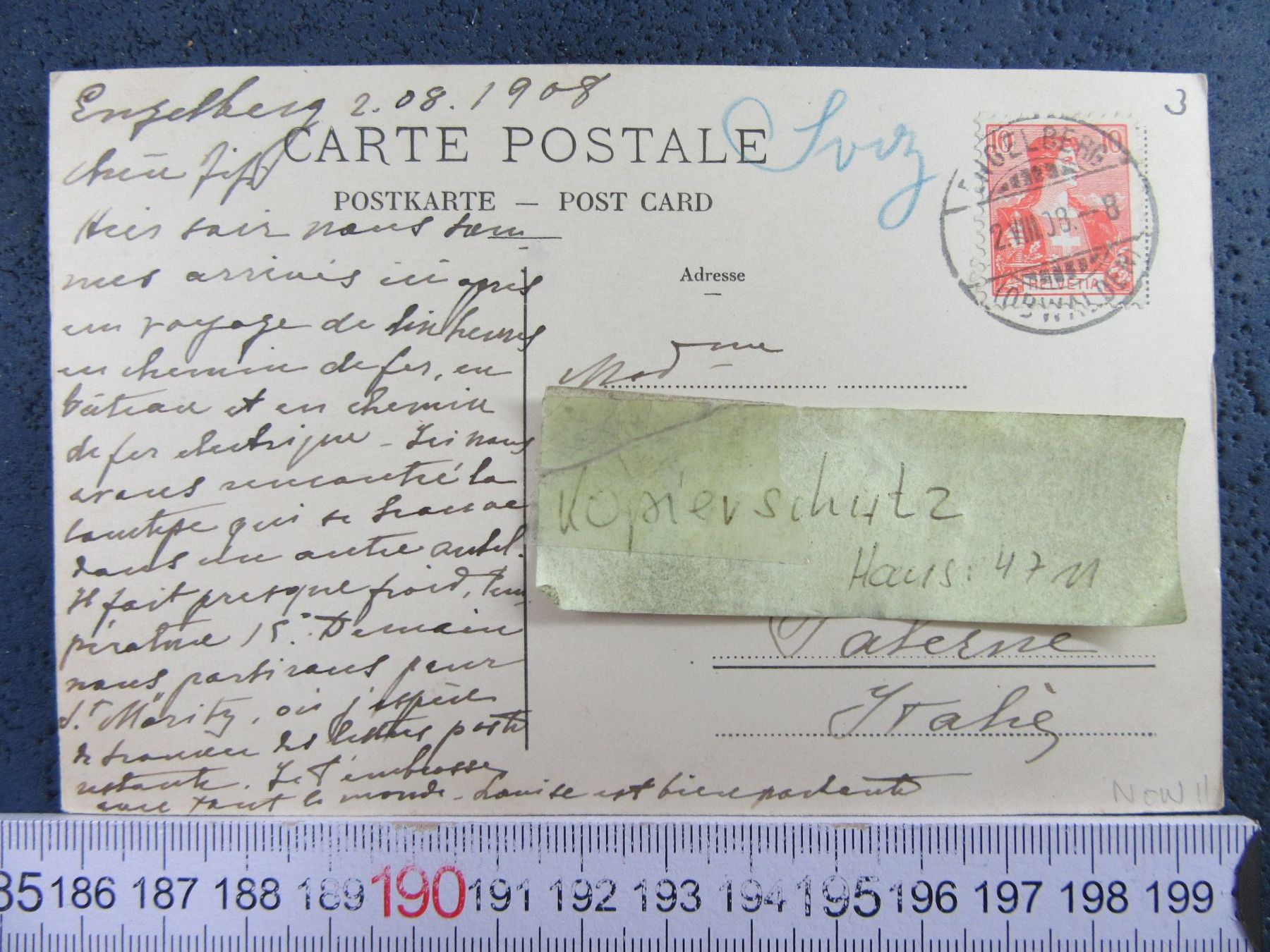 Cartoline postali: ENGELBERG HOTEL SONNENBERG 1908 AK ONW – Usato da Ettingen venduto da Hausi4711 1