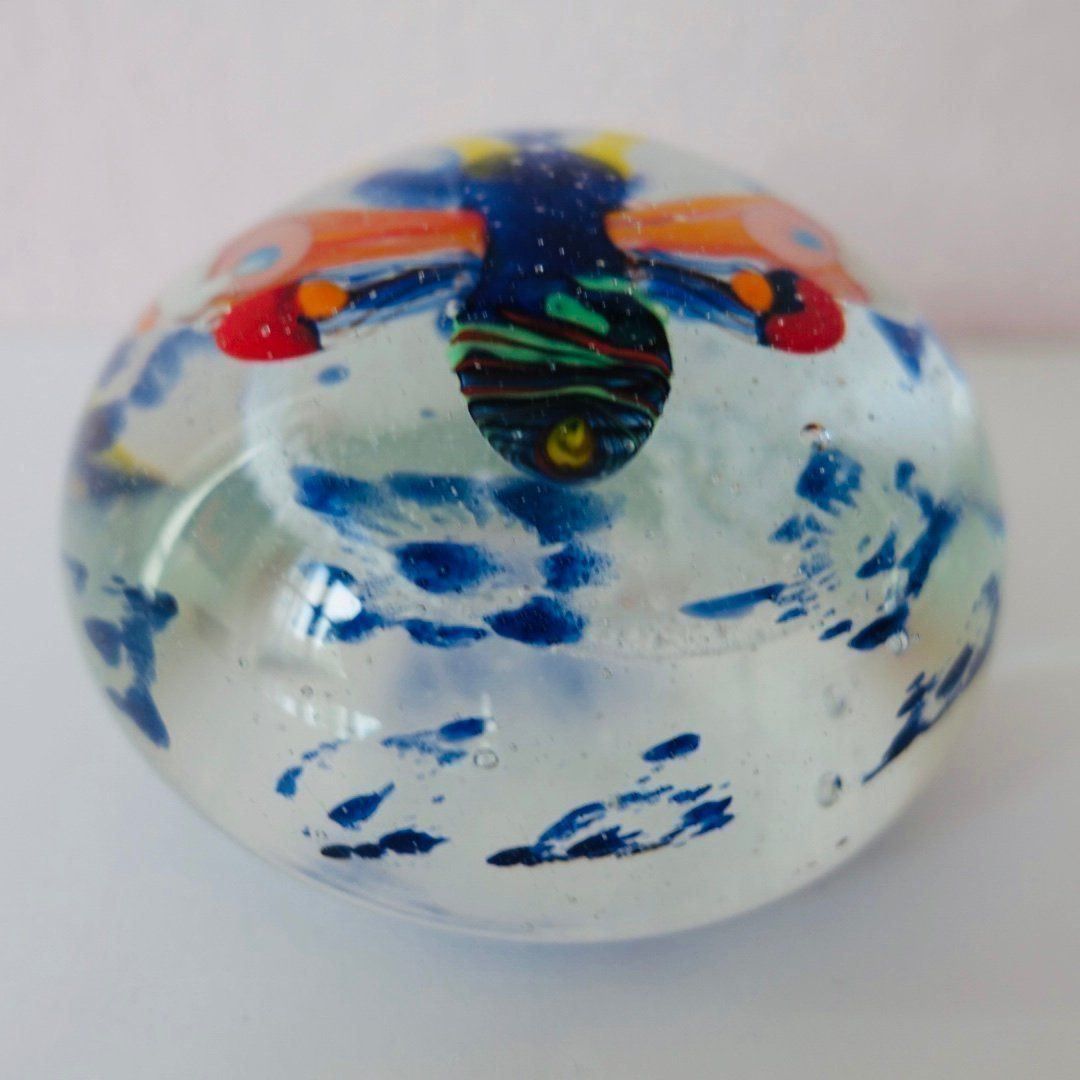 Bicchieri: Glaskugel _ alter/rarer Paperweight "Butterfly" – Usato da Adliswil venduto da MeDuMe 1