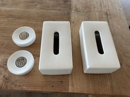 Decor Walther aus Porzellan 2xPapiertücher-Box und 2xSeifens