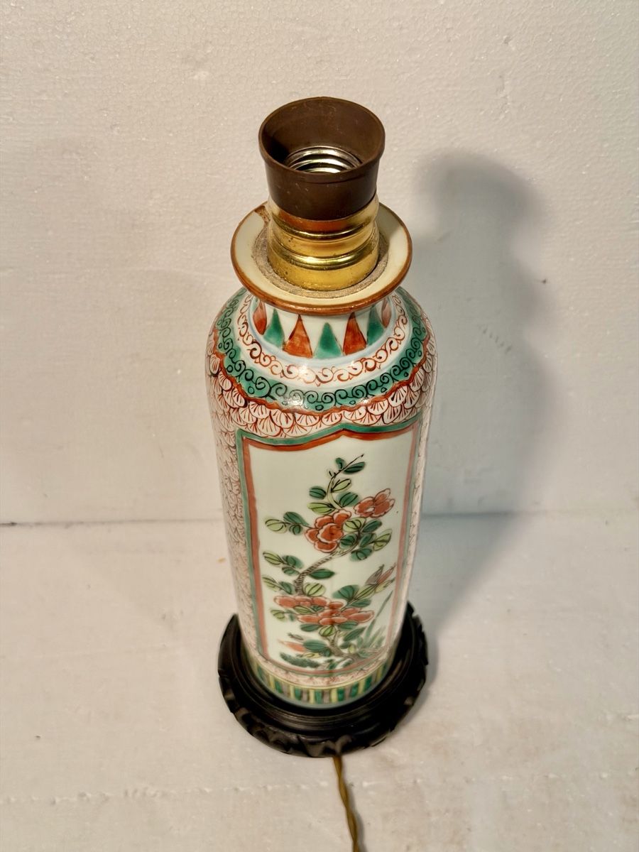 Lampes: Decorative Vase Lamp Base Floral Pattern – D'occasion à Lausanne par artnouveau05