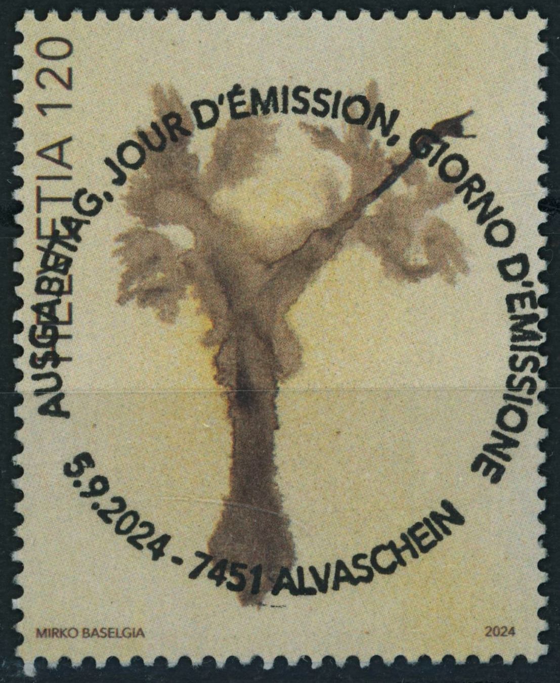 Tutti i francobolli: 2024 - Kunst - Ersttag Voll Stempel ET – Usato da Schindellegi venduto da leecollect