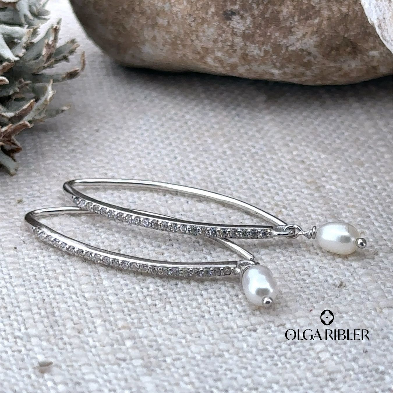 Olga Ribler Orecchini pendenti & Orecchini a lobo: Filigrane Sterling Silber 925 Ohrringe mit Perlen – Nuovo (secondo la descrizione) da Luzern venduto da Schmuckoutlet 4