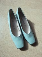 Absatzschuhe, helles türkis, Gr. 38, Echtleder -