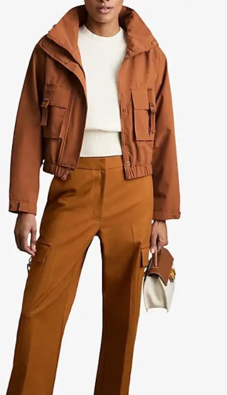 Giacche: REISS neue Übergangsjacke 42 rost Bomberjacke Kapuze – Nuovo (secondo la descrizione) da Regensdorf venduto da secondchancefashion 1