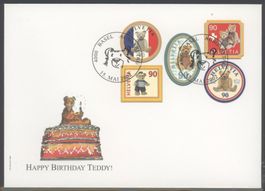2002, FDC, 100 Jahre Teddybär