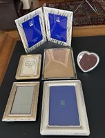 Lot von 6 Fotorahmen, teilweise versilbert