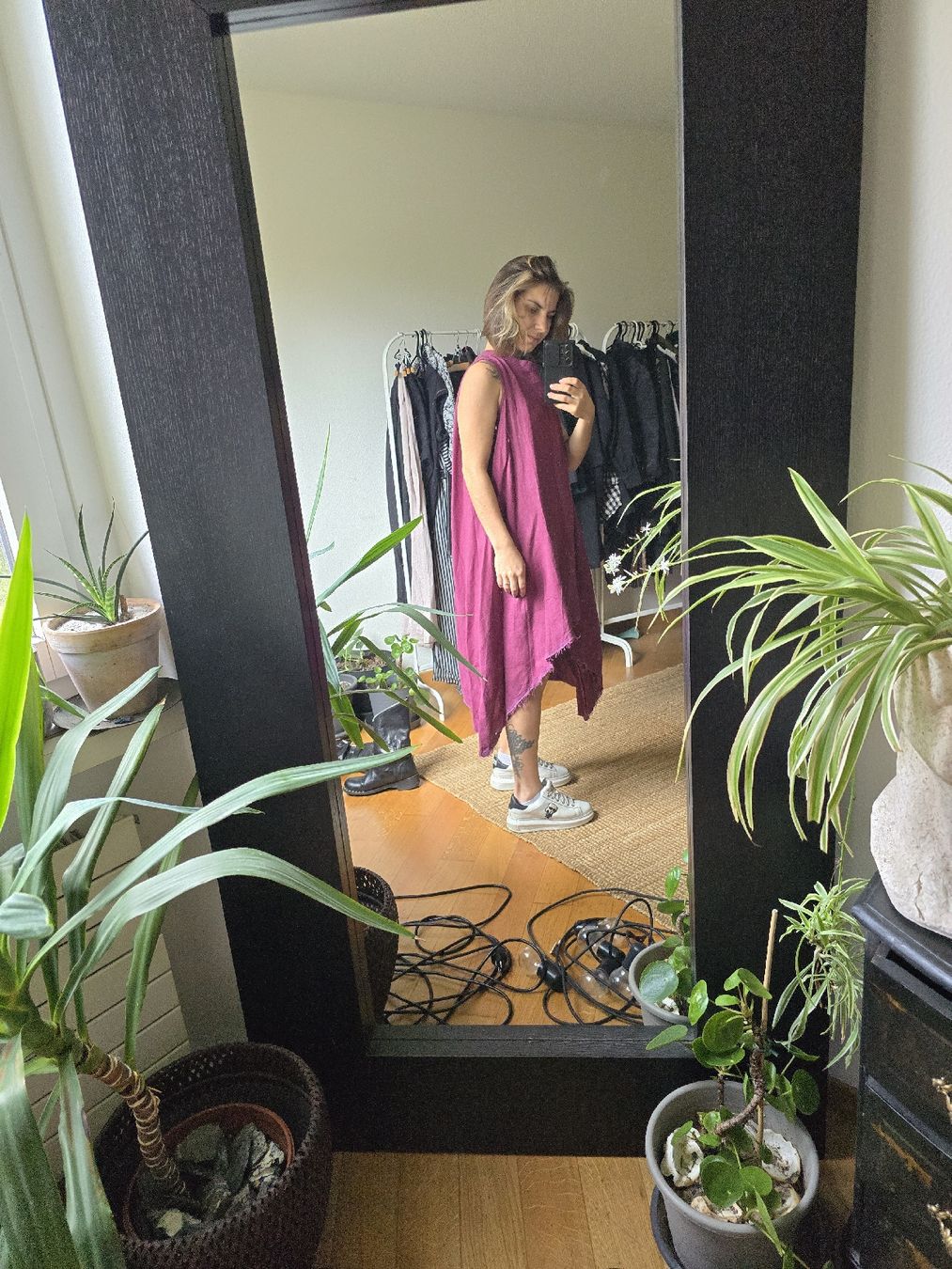 Kleider: Designer unique handgemachte linen Kleid groß S – Neu (gemäss Beschreibung) aus Zürich von joa_26k8 2