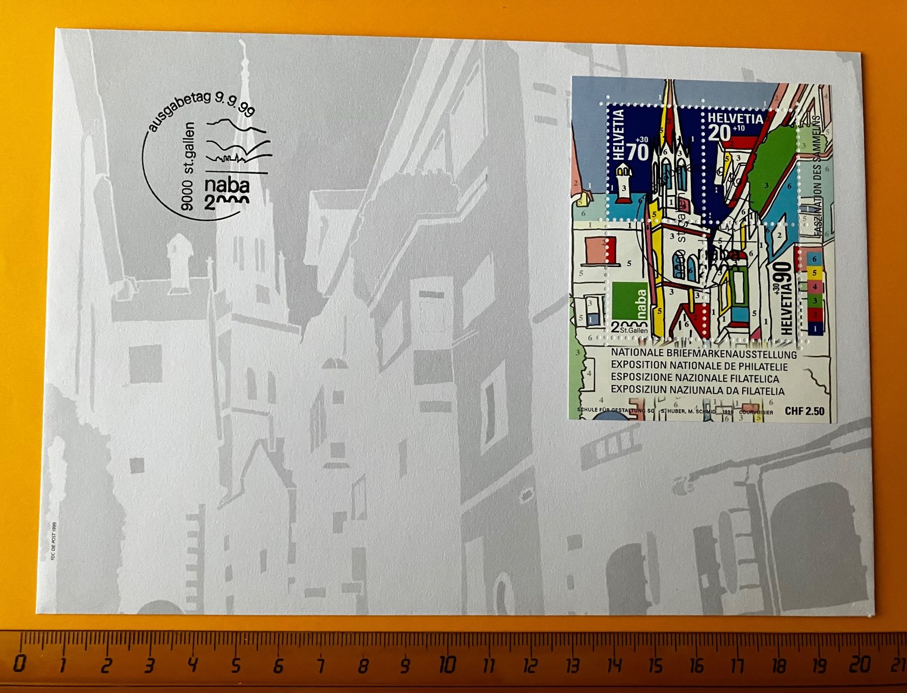 Alle Briefmarken: FDC 1999 Sonderblock 9.9.99 naba St. Gallen – Gebraucht aus Aarau von luck123