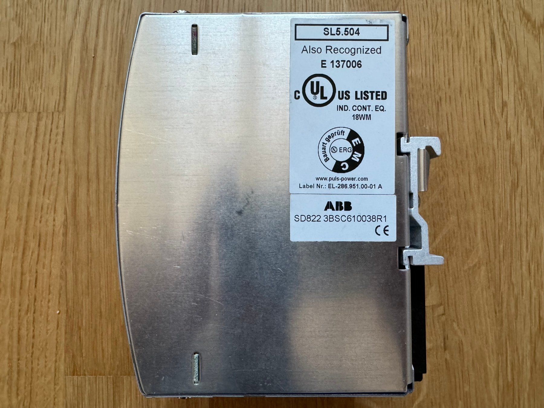 Siemens Componenti elettronici: ABB SL5.504 E137006 Power Supply 24V 5A SD822 – Usato da Trimbach venduto da ORTHOPORT 1