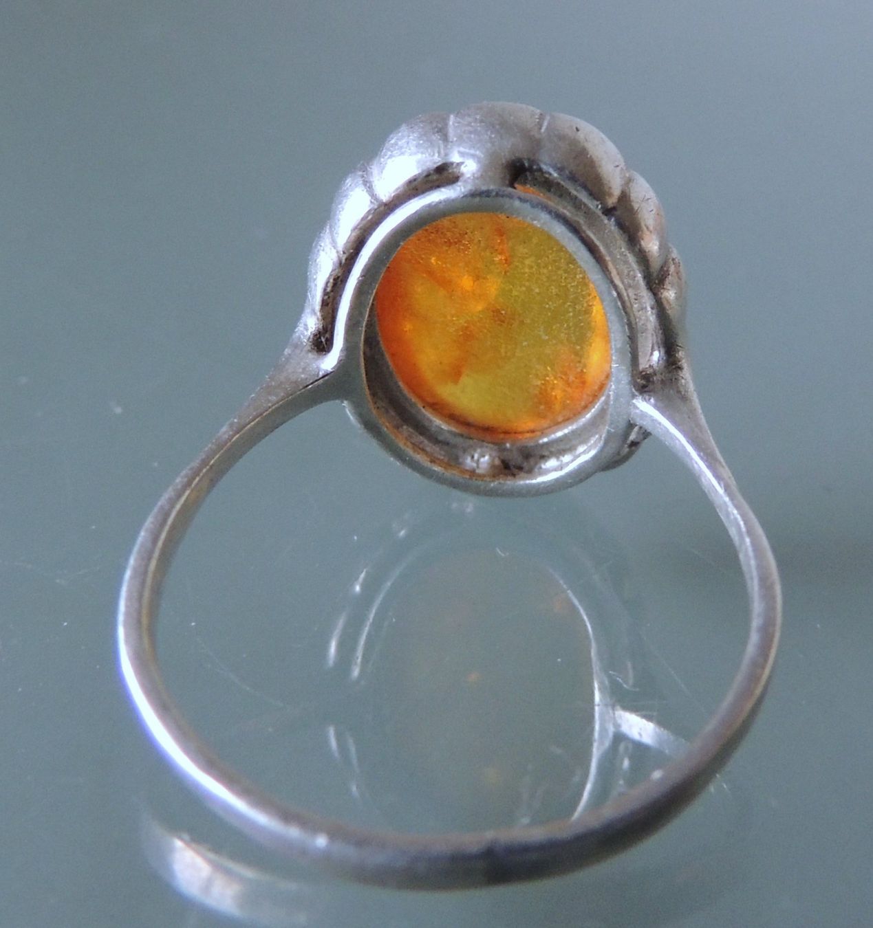 Anelli: Bernstein Silber 925 Fingerring Gr. 61 – Usato da Waldenburg venduto da schaller707 3