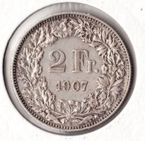 2 FRANKEN 1907 SILBER Seltener Jahrgang HOCK KW !!!!