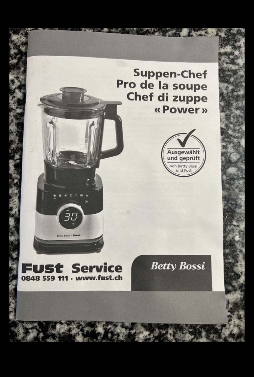 Betty Bossi Elettrodomestici da cucina: Suppen-Chef "Power" Fust/Betty Bossi – Usato da Rüfenacht BE venduto da Users 2