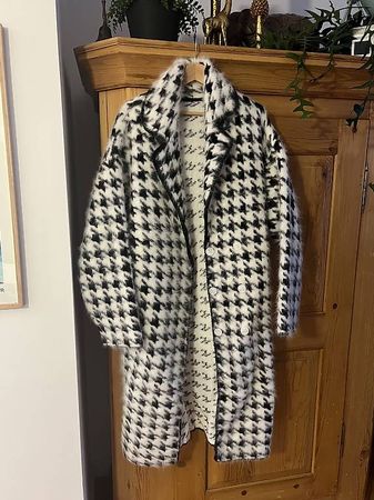 Kaschmir Mantel Grösse S Hahnentrittmuster