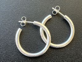 Creolen / Ohrringe (Silber 925 / 23 mm)