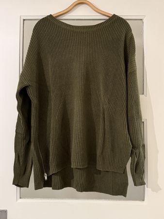 H&M Strickpullover in Olivgrün Grösse M