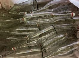 50 bouteilles en verre 1L avec fermeture mécanique