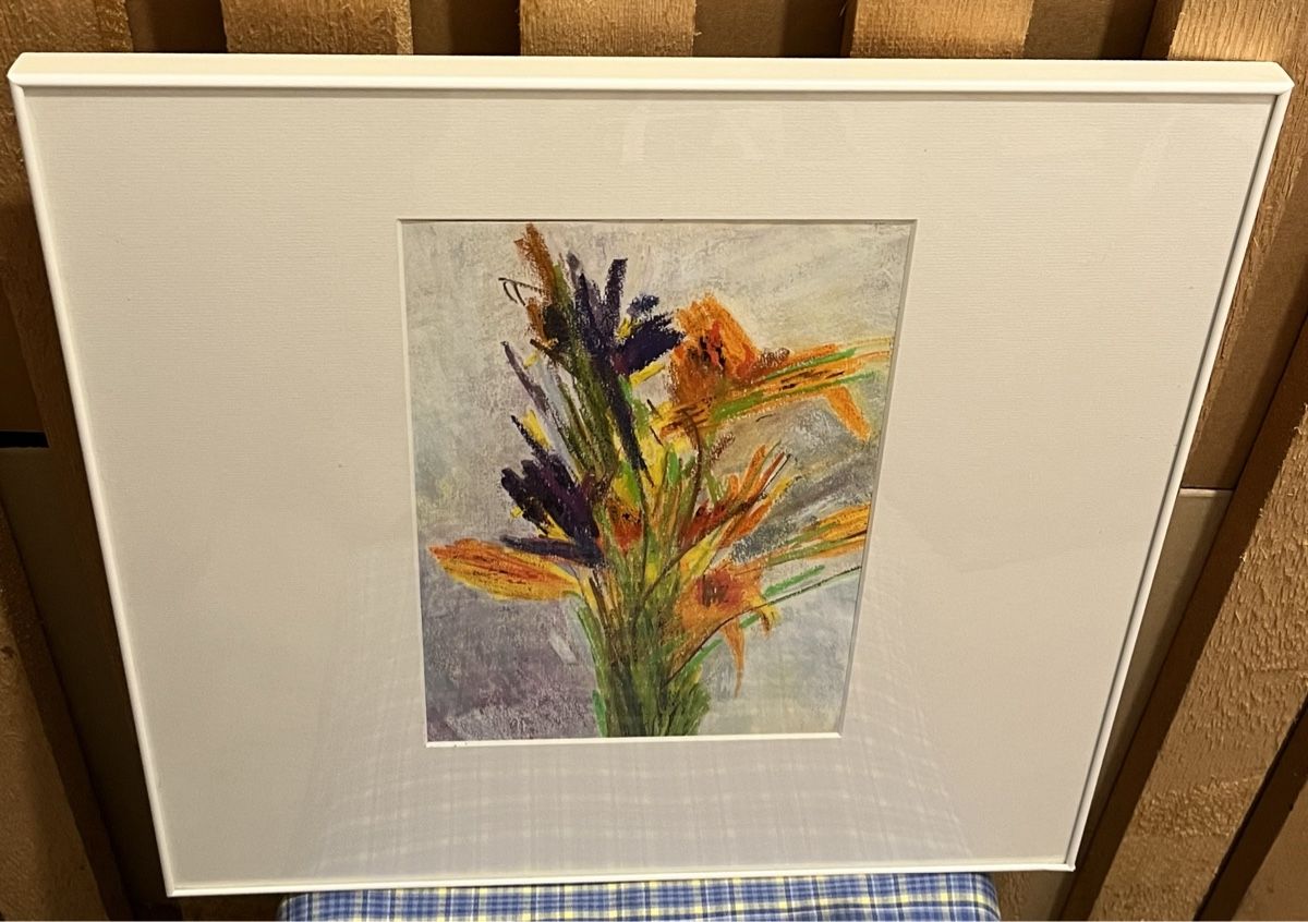 Tableaux: Tableau fleurs pastel cadre blanc format A4 – D'occasion à La Tour-de-Peilz par Pansy02
