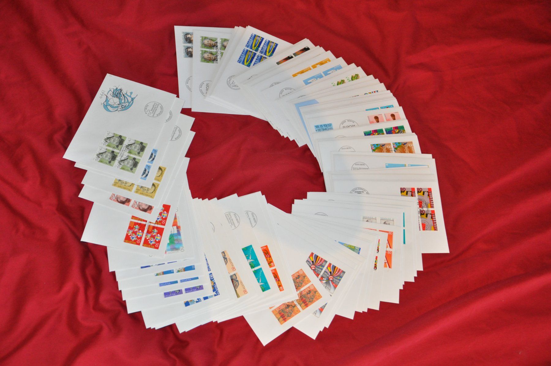 Alle Briefmarken: FDC's ab 1976-1996 Einzel plus 4-er Block FDC und etwas FL – Gebraucht aus Wolfhalden von Zinauktion 3