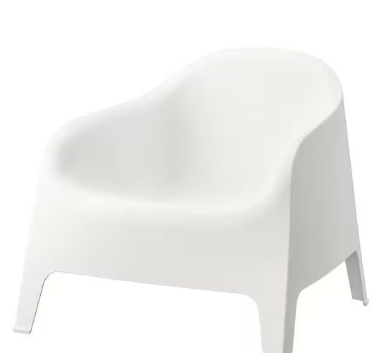 🤩6 STK 3 IKEA GARTENSTÜHLE WEISS PLASTIK & 3 KISSEN GRAU Kaufen auf