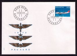 1972_F47_ SWISSAIR Jumbo-Jet_ 17.2.72_3000 Bern_ FDC !