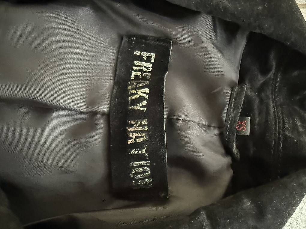 Giacche: Freaky Nation, schwarze Wildleder Jacke – Usato da Wetzikon ZH venduto da surfevida 1