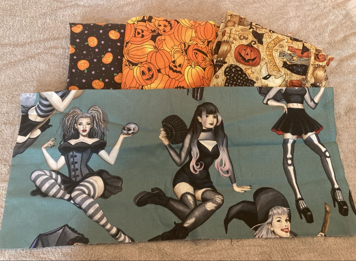 Tessuti: Stoffpaket Halloween-Pin Up – Usato da Birsfelden venduto da Soulseeker