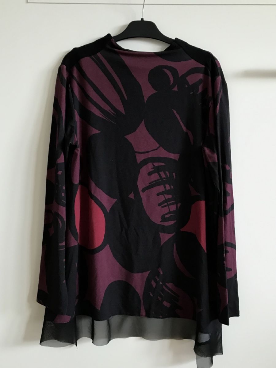 Luukaa Tuniche: Tunique LUUKAA imprimé bordeaux, taille 40, viscose – Nuovo e nell'imballaggio originale da Morges venduto da sandy069 1