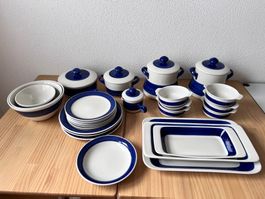 Tafelservice Rörstrand Koka blau 28 Teile
