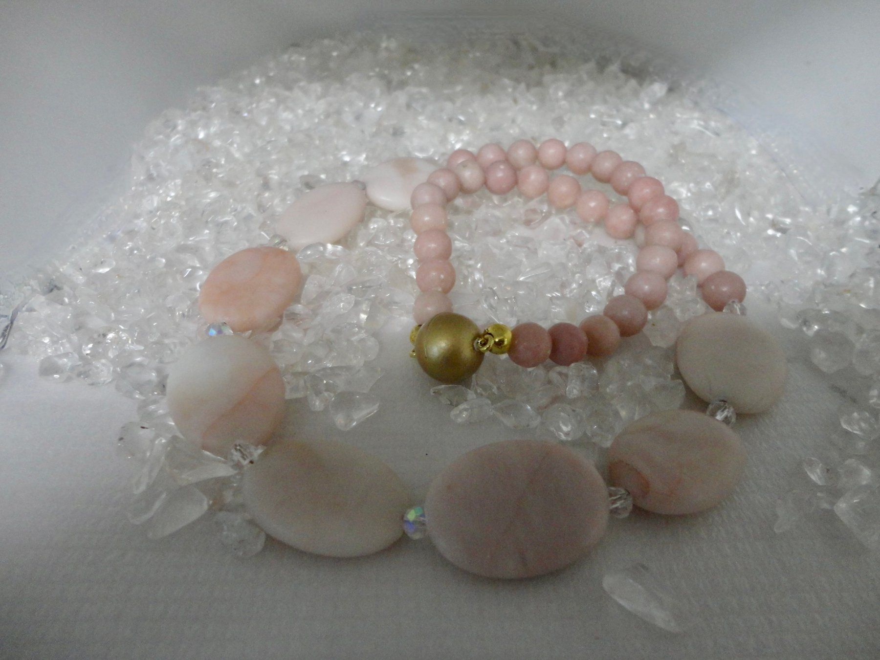 Catenine: Halskette Rhodonith, Tschechischer-Kristall – Nuovo (secondo la descrizione) da Biberist venduto da tl-schmuck