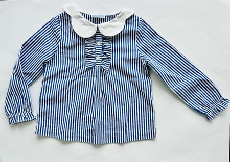 Blouse rayée bleue et blanche - JACADI - Taille 110 - 5 ans