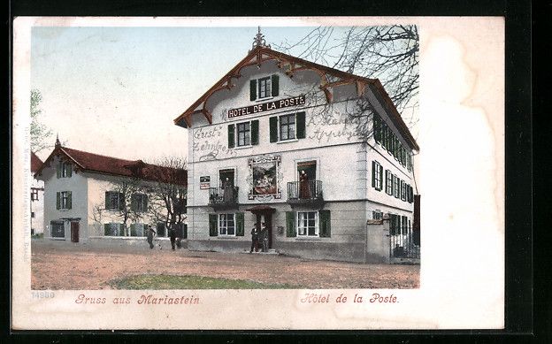 Cartoline postali: Mariastein, Ansicht vom Hotel de la Post – Usato da Berlin venduto da bartko-reher