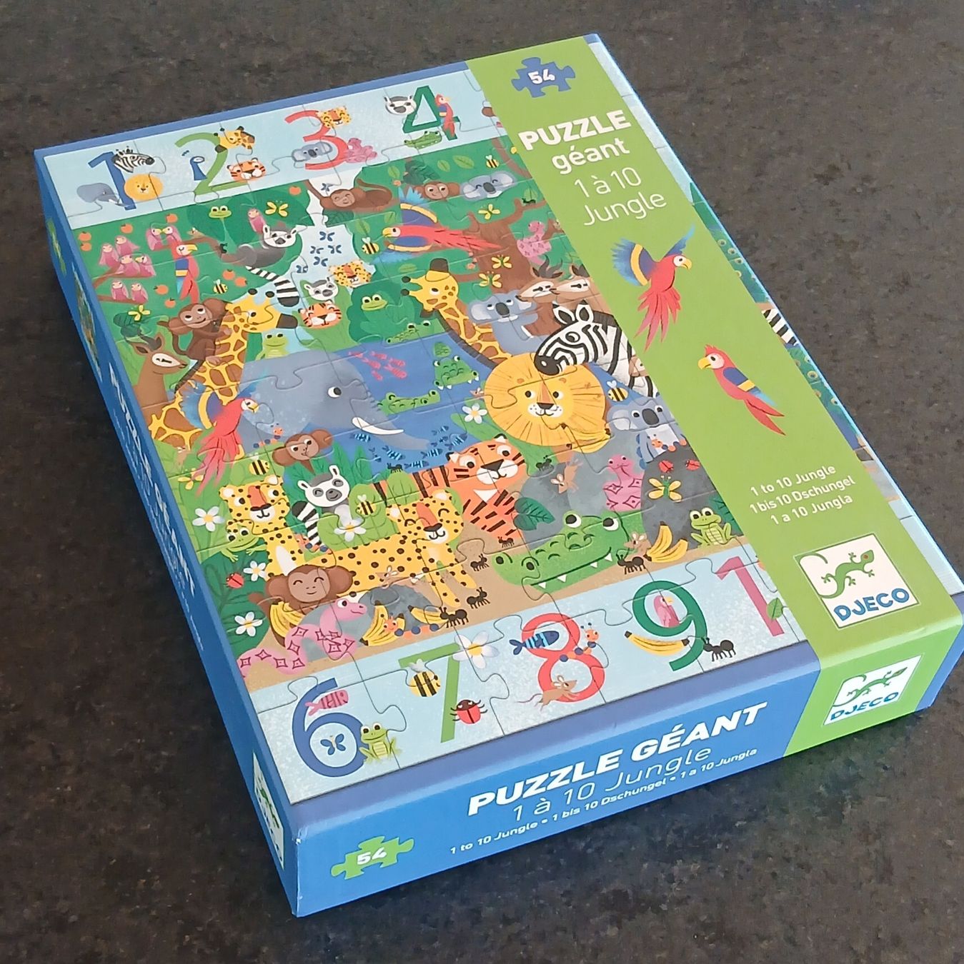 Djeco Puzzle: Puzzle géant - 1 à 10 Jungle – Usato da Chamoson venduto da BeGood1981