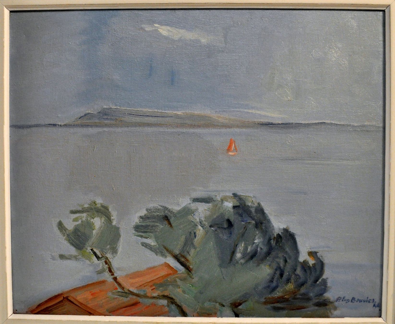 Dipinti: Tableau signé P. Eug Bouvier (Pierre Eugène Bouvier ?) 1946 – Usato da Neuchâtel venduto da Neuchatel 1