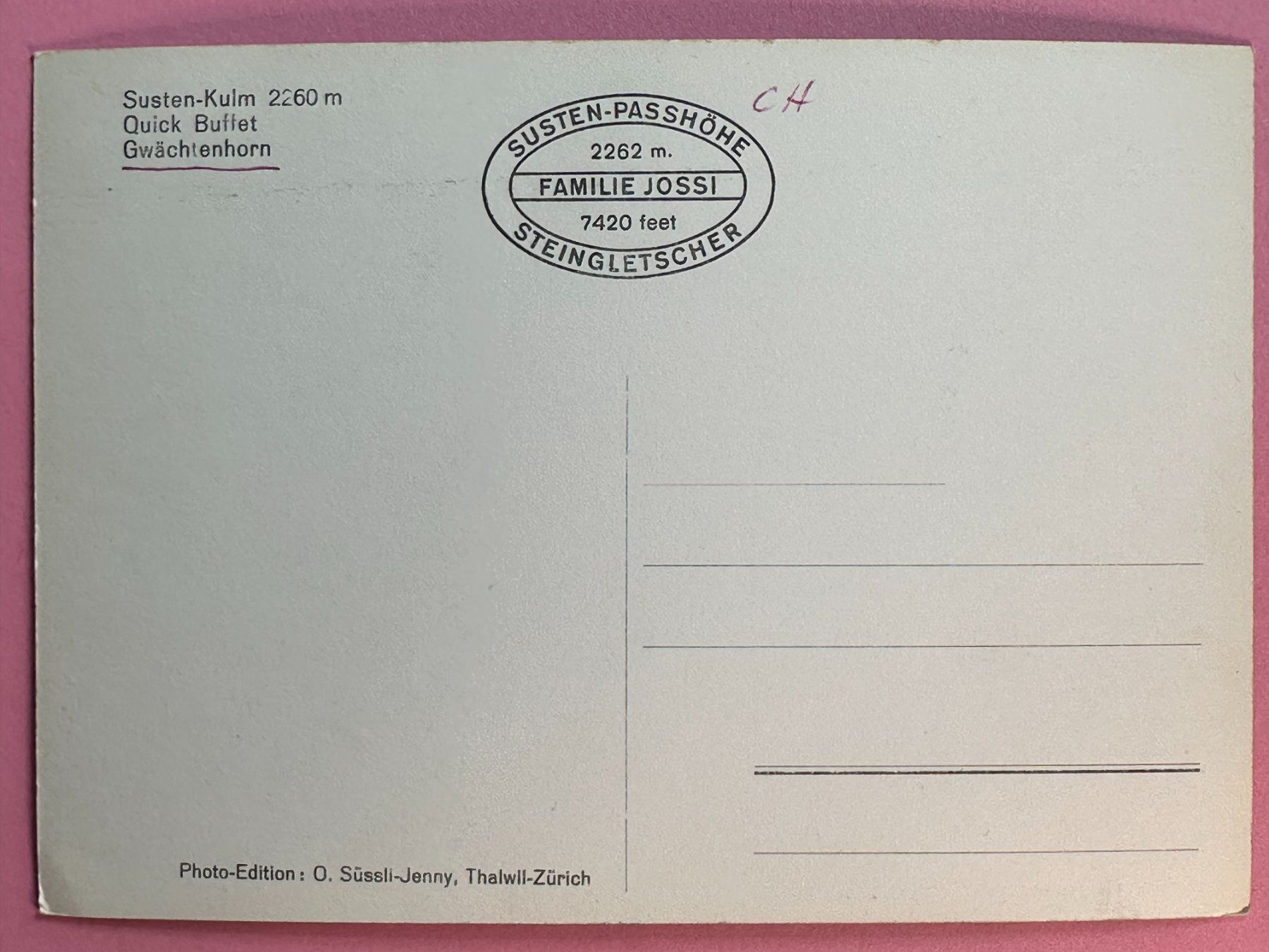 Cartoline postali: Susten-Kulm – Usato da Steg VS venduto da danwer74 1