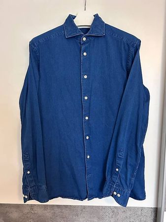 Hemd Eton dunkelblau Denim Grösse 39