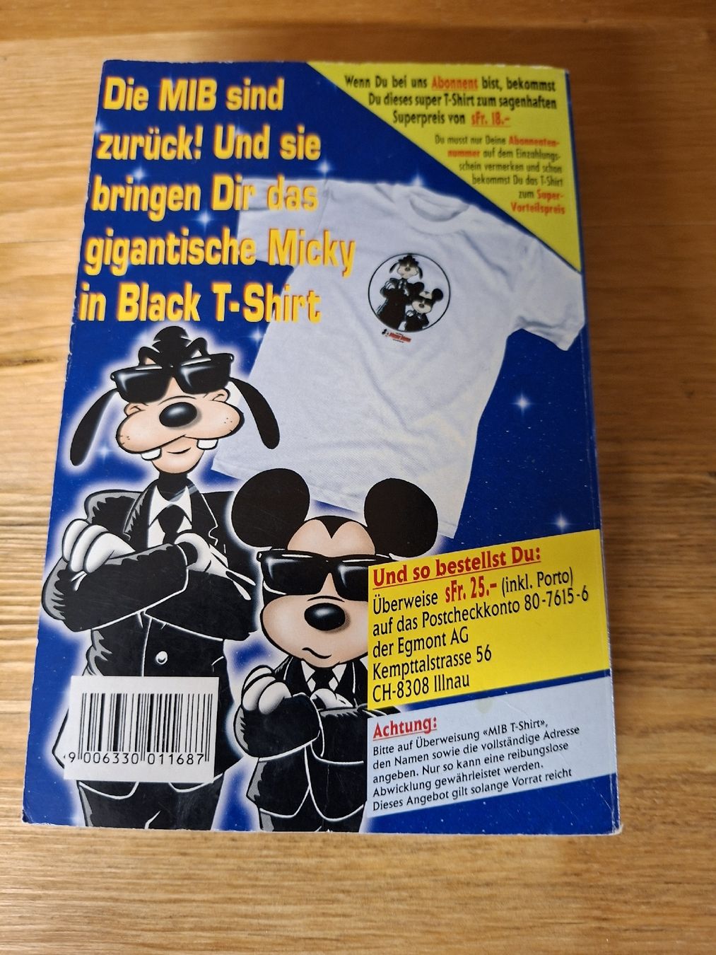 BD: MIB Micky in black 1/98 – D'occasion à Büsserach par Grenzstein 1