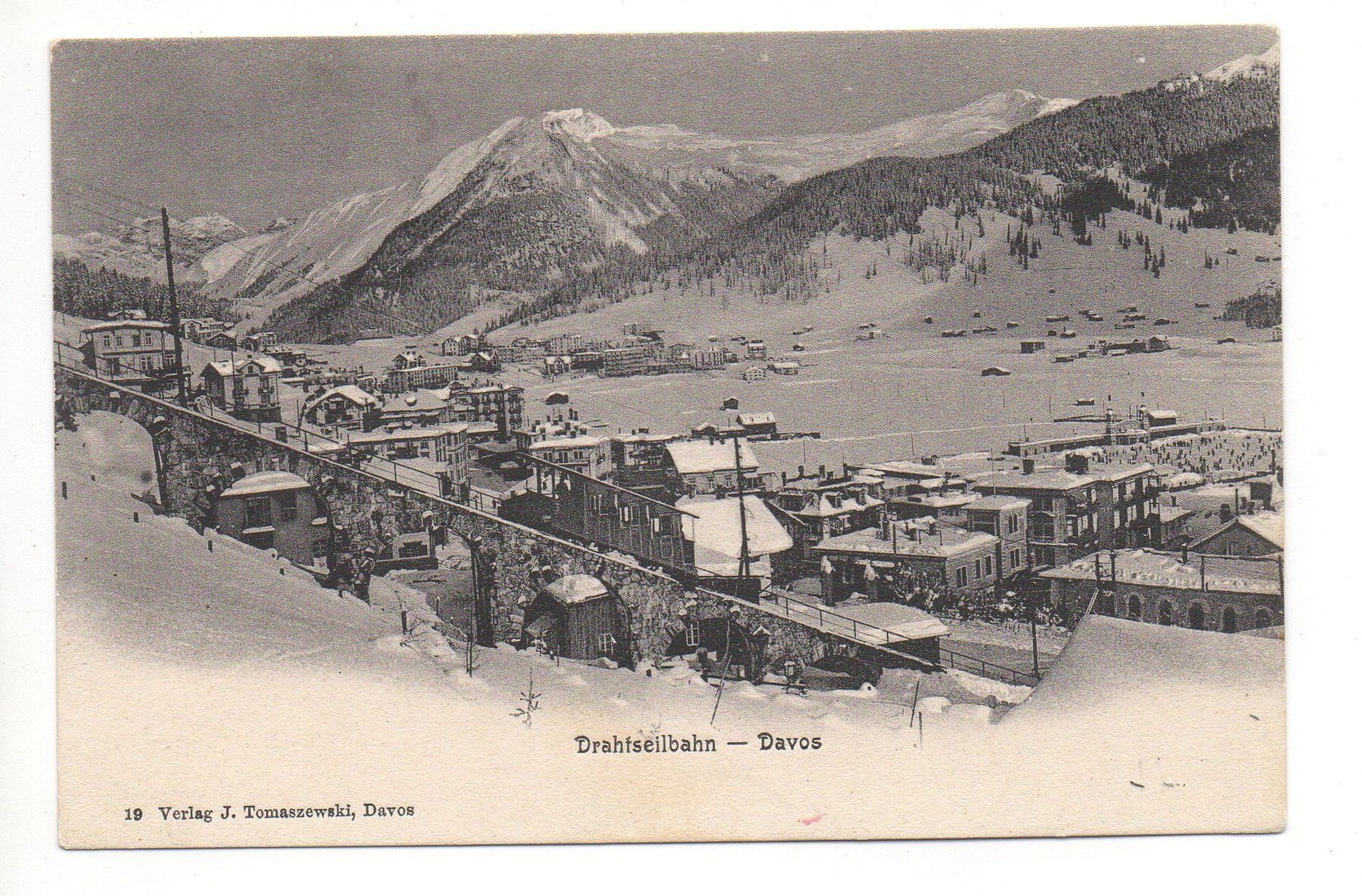 Ansichtskarten: DAVOS Drahtseilbahn – Gebraucht aus Jona von philajona