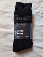 3er Pack Original Jeans Socks 43/46 Schwarz Neu