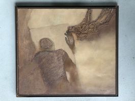 Gemälde René Guignard,Öl auf Leinwand, 1974