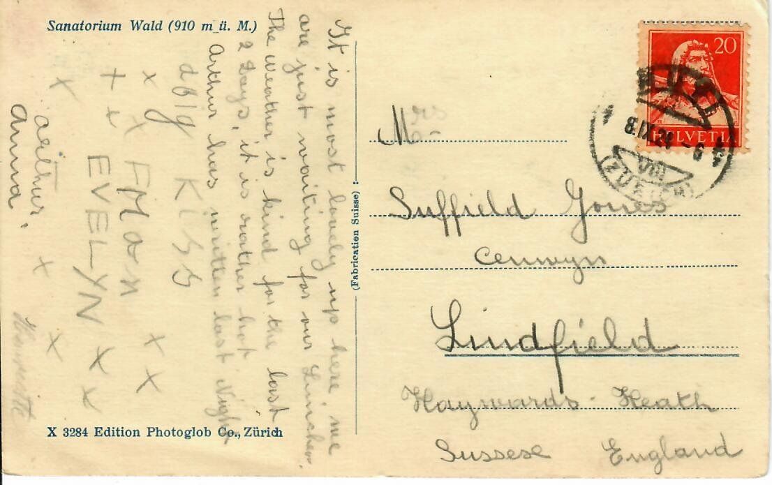 Cartoline postali: Sanatorium Wald 1924 – Usato da Hochdorf venduto da Ziegel-16 1